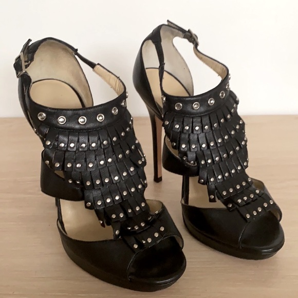 Jimmy Choo black leather high heels shoes for women size 36 - Picture 2 of 12